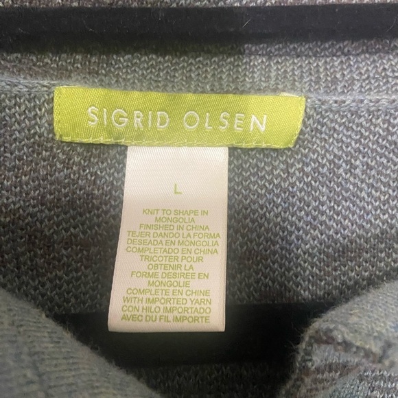 Sigrid Olsen EUC button down floral embroidered 100% cotton cardigan artsy boho - Picture 3 of 7